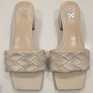 Vince Camuto Slide Off White Braided Semtera Shoes